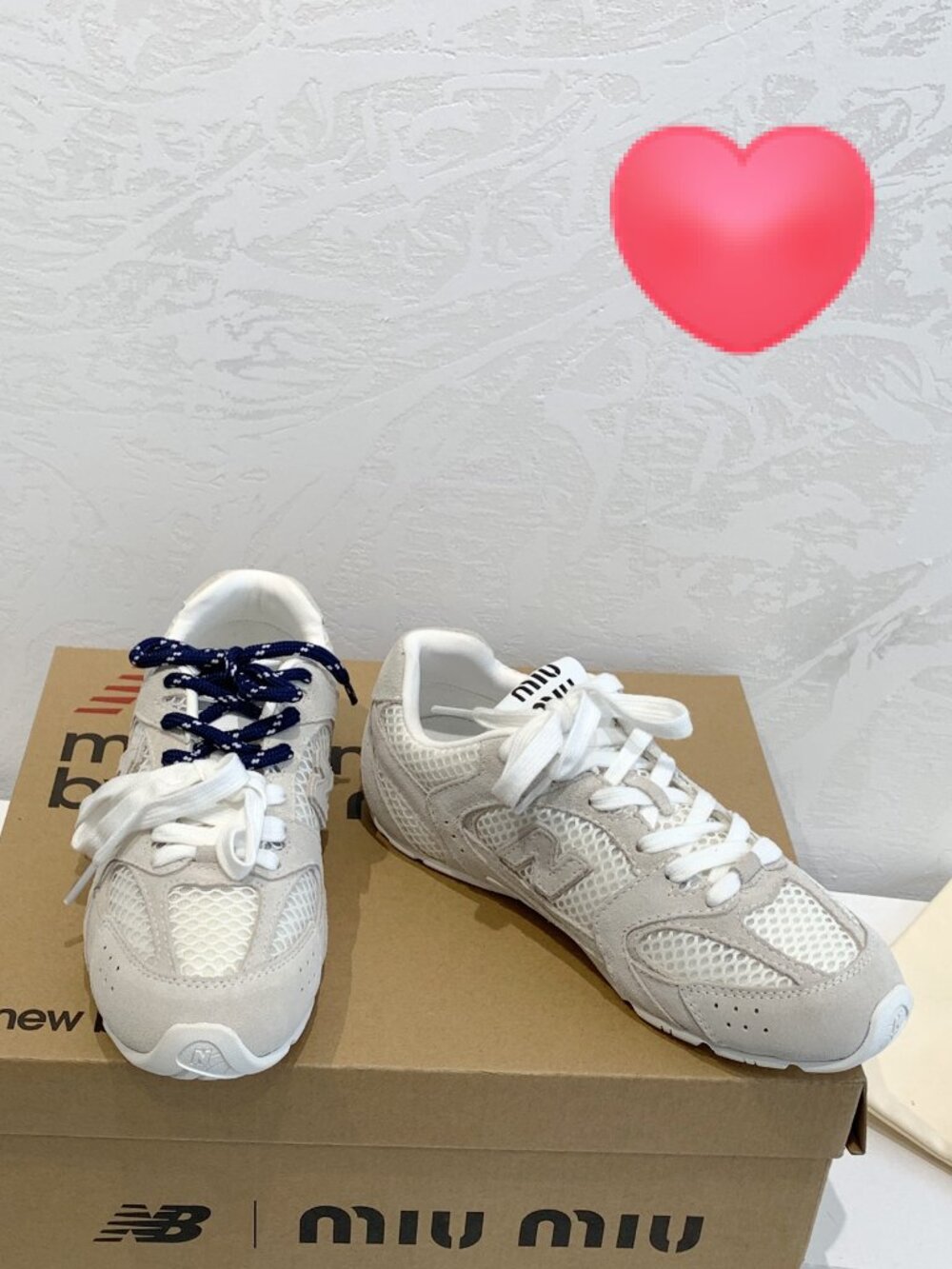 New Balance X Miu Miu 530 SL suede and mesh sneakers